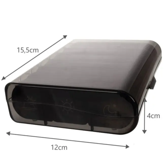 Ruhhy Medicatie Organizer - 7 Dagen, Compacte Weekplanner met 3 Tijdsvakken per Dag