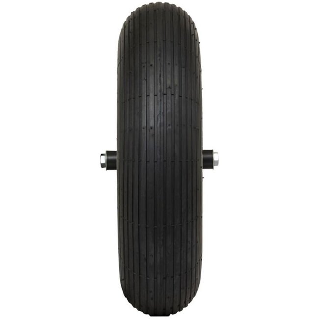 Tarsus Kruiwagenwiel - Kunststof Velg - Luchtband - Compleet - Zwart