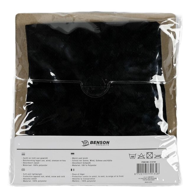 Benson Warme Bivakmuts - Zacht Polyester - Unisex - Zwart