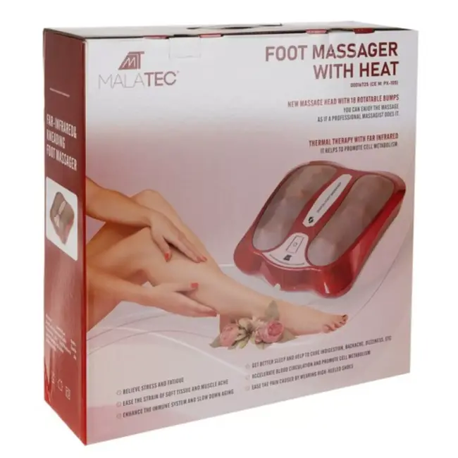 Malatec Shiatsu Voetmassageapparaat - Infrarood Verwarming - 18 Massagekoppen