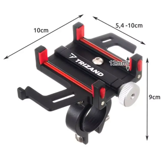 Trizand Telefoonhouder voor Fiets - Verstelbaar - Antislip - Rubberen Beveiliging