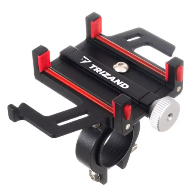 Trizand Telefoonhouder voor Fiets - Verstelbaar - Antislip - Rubberen Beveiliging