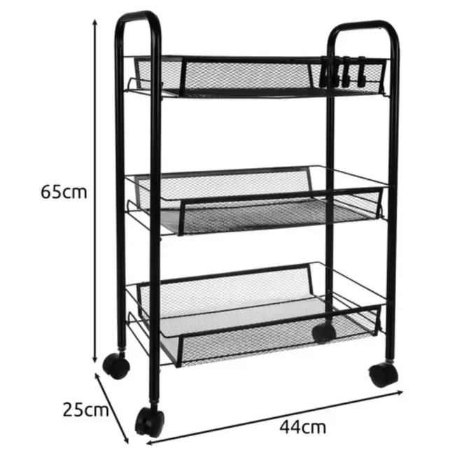 Ruhhy Mobiel Opbergrek - IJzeren Rek met Haken - Stijlvol en Praktisch