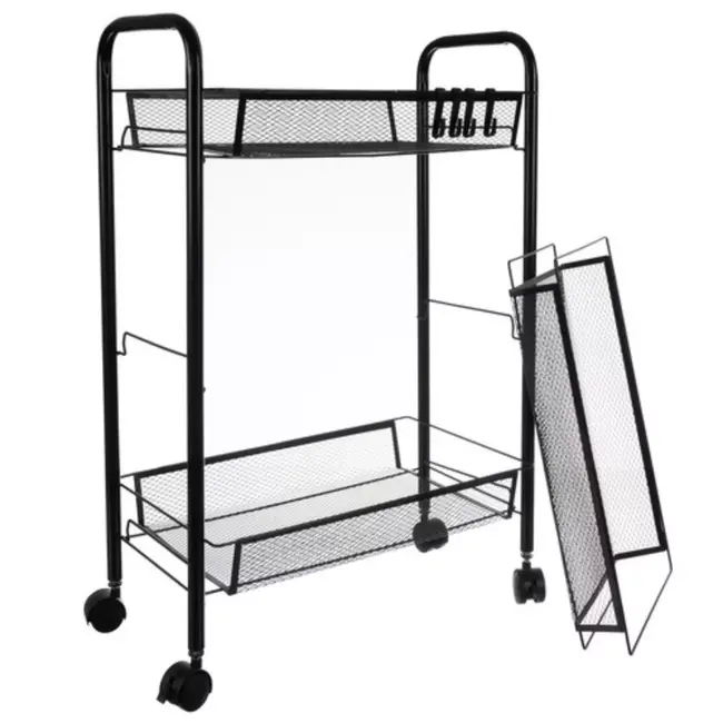 Ruhhy Mobiel Opbergrek - IJzeren Rek met Haken - Stijlvol en Praktisch
