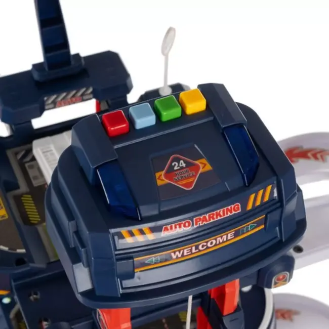 Kruzzel Speelgoedgarage - 4 Verdiepingen - Inclusief Lift, Auto's en Helikopter