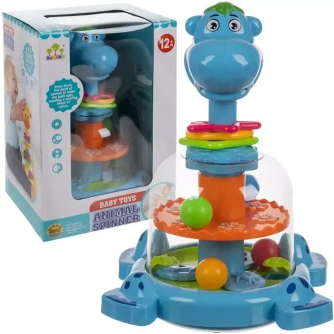 Kruzzel Spinning Top - Interactieve Nijlpaard Carousel - Educatief Speelgoed