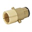 ProPlus Bajonet LPG verloopnippel - 10 mm - messing - goud