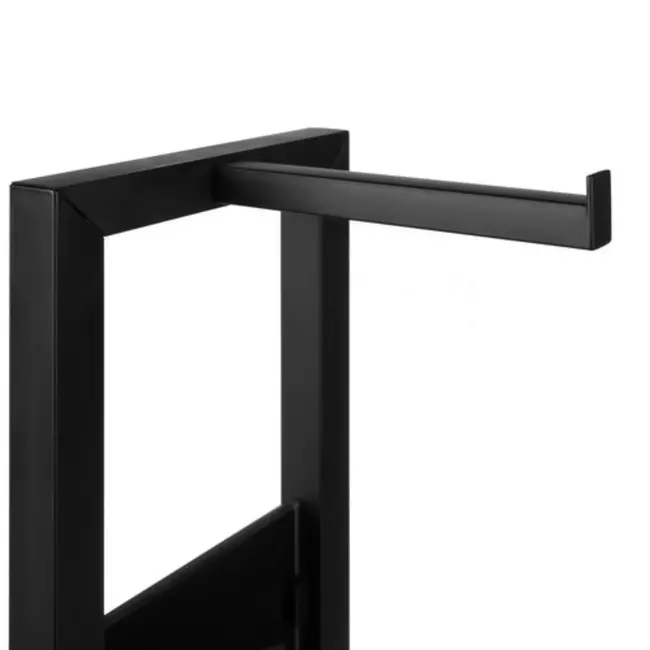 Ruhhy 3-in-1 Toiletrolhouder - Mat Zwart - Met Toiletborstel en Extra Opbergruimte