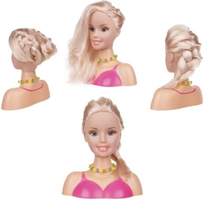 Kruzzel Hair Styling Head + Accessoires - Creatieve Haarstijlen voor Kinderen