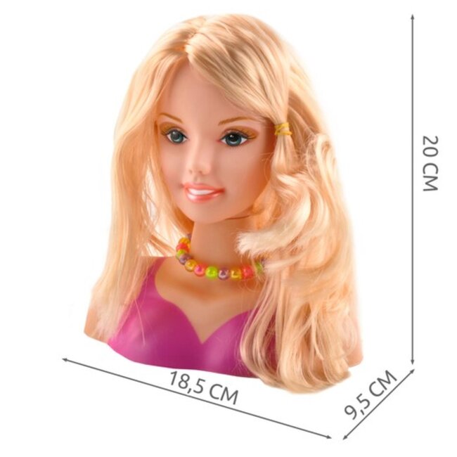 Kruzzel Hair Styling Head + Accessoires - Creatieve Haarstijlen voor Kinderen