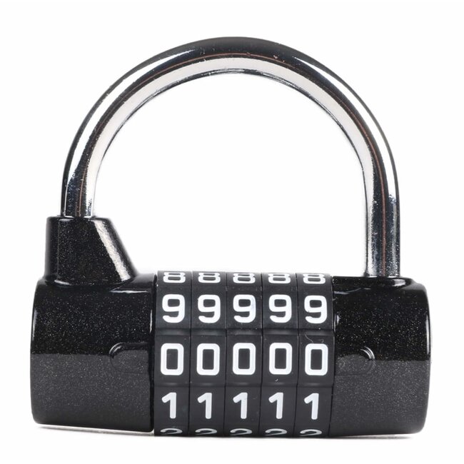 Tri-Circle 5-cijferig hangslot - robuust en compact - chroom - 65 mm