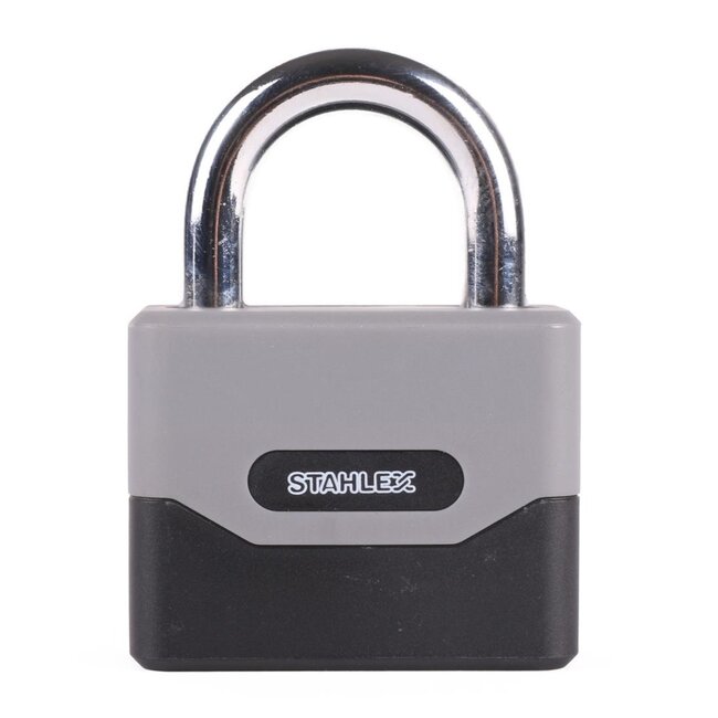 Stahlex Cijferslot - 4-cijferig - Zelfsluitend - Schokabsorberend - 95 mm - Chroom/Grijs