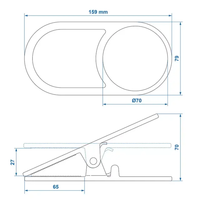 ProPlus Bekerhouder clip - zwart - compact ontwerp - eenvoudig te bevestigen