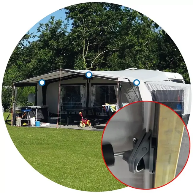 ProPlus Voortentclip - Schroefloze Bevestiging - Universeel - Nylon