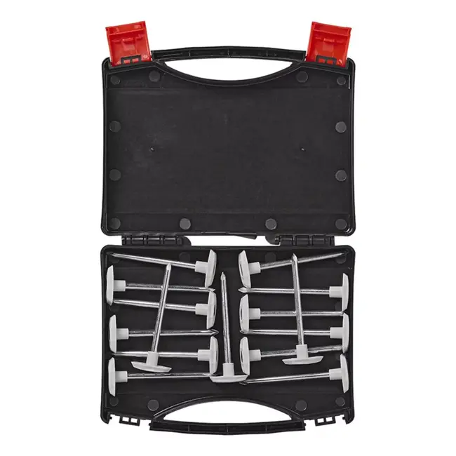 ProPlus Grondzeilpen Metaal - Ø6 mm - Set van 15 stuks met koffer - Voor veilige bevestiging van grondzeilen