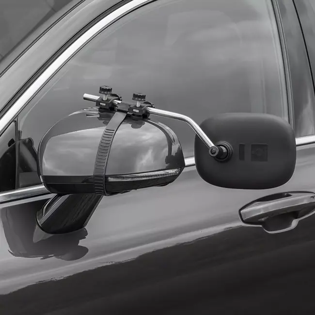 ProPlus Caravanspiegel Vlak Glas - Universeel - 34 x 14 x 19 cm - Verstelbare Beugels