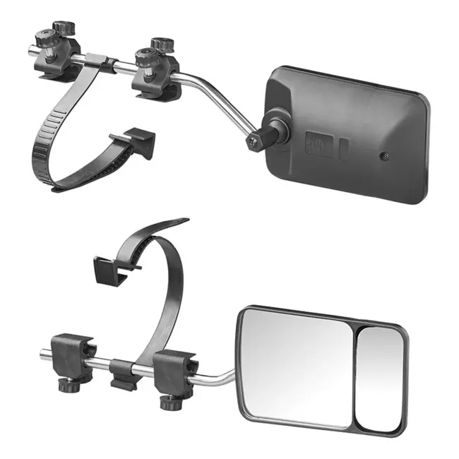 ProPlus Caravanspiegel met Dodehoekspiegel - 44 x 11 x 16 cm - Vlak Glas - Universeel en Verstelbaar