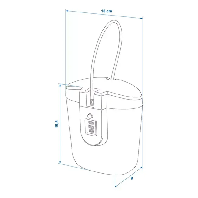 ProPlus Draagbare Kluis met Kabel en Codeslot - Compact en Veilig - Ideaal voor Reizen