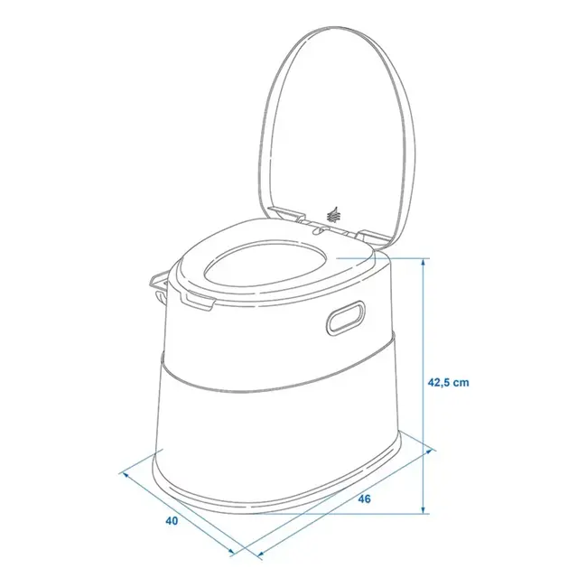 ProPlus Demontabel Campingtoilet - 8-delig - Met Wc-rolhouder en Uitneembare Emmer