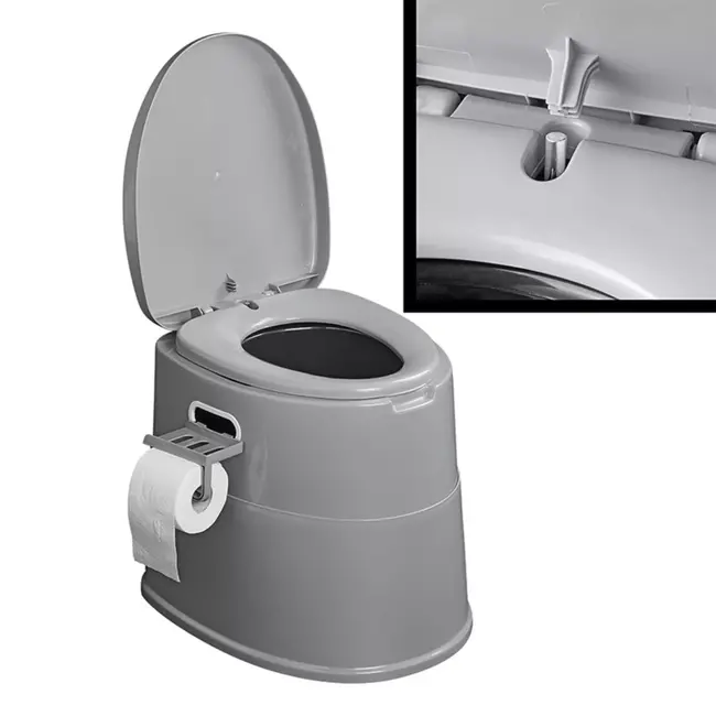 ProPlus Demontabel Campingtoilet - 8-delig - Met Wc-rolhouder en Uitneembare Emmer