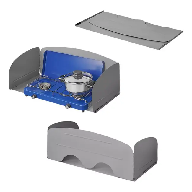 ProPlus Kookwindscherm 3-delig Vouwbaar - 63 x 30,5 x 25 cm - Met Hittebestendige Basisplaat