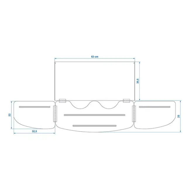 ProPlus Kookwindscherm 3-delig Vouwbaar - 63 x 30,5 x 25 cm - Met Hittebestendige Basisplaat