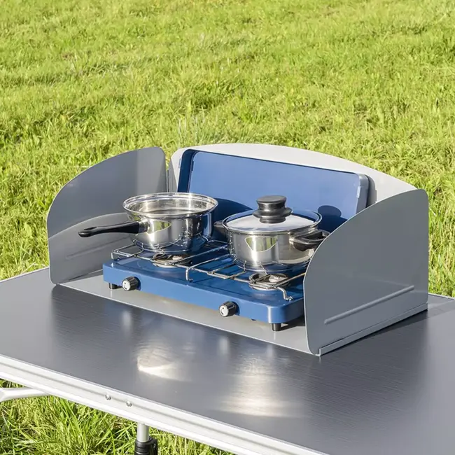 ProPlus Kookwindscherm 3-delig Vouwbaar - 63 x 30,5 x 25 cm - Met Hittebestendige Basisplaat