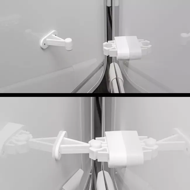 ProPlus Deurvanger - Flexibele klem - Wit - 2-delig - Windbestendig