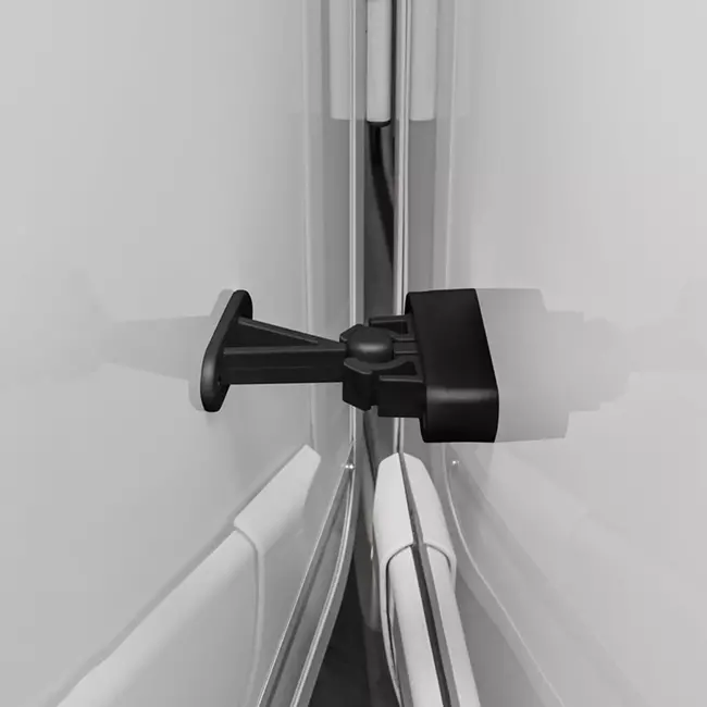 ProPlus Deurvanger met flexibele klem - zwart - 2-delig - windbestendig