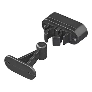 ProPlus Deurvanger met flexibele klem - zwart - 2-delig - windbestendig