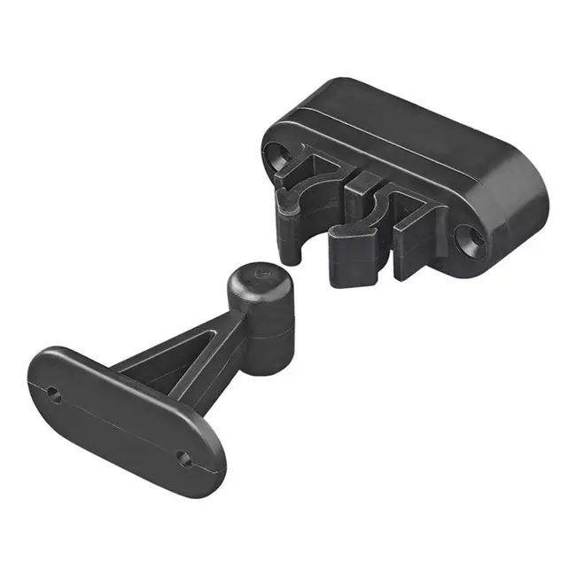 ProPlus Deurvanger met flexibele klem - zwart - 2-delig - windbestendig