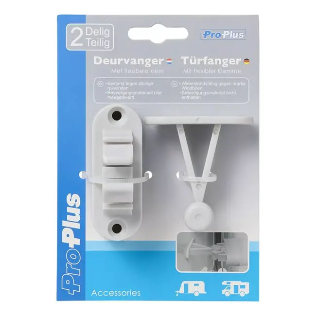 ProPlus Deurvanger met flexibele klem - Grijs - 2-delig - Weerbestendig