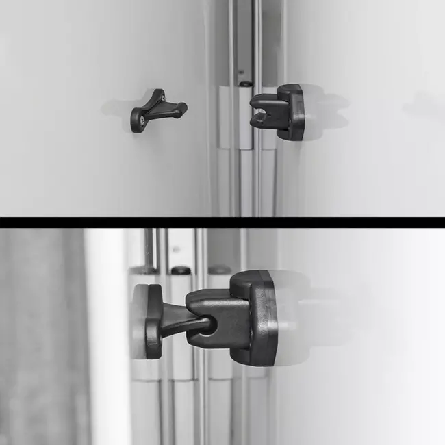 ProPlus Deurvanger scharnierend - zwart - 2-delig - flexibel en eenvoudig te monteren