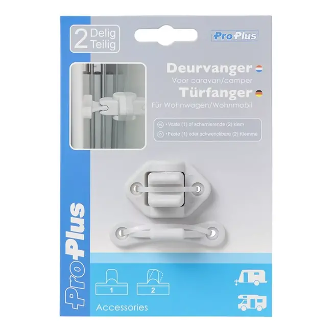 ProPlus Deurvanger scharnierend - grijs - 2-delig - flexibel gebruik - eenvoudige montage