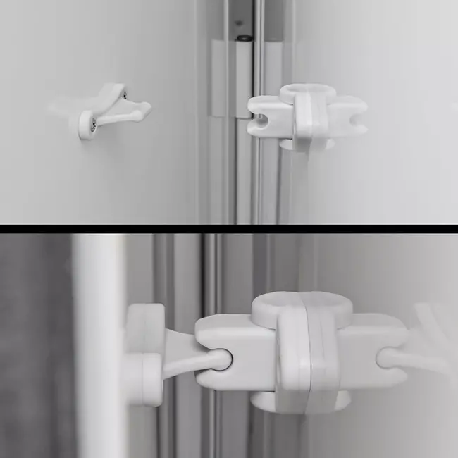 ProPlus Deurvanger scharnierend - grijs - 2-delig - flexibel gebruik - eenvoudige montage