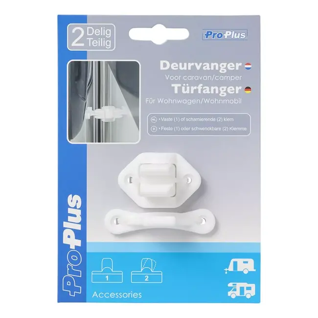 ProPlus Deurvanger scharnierend - 2-delig - wit - veelzijdige montage