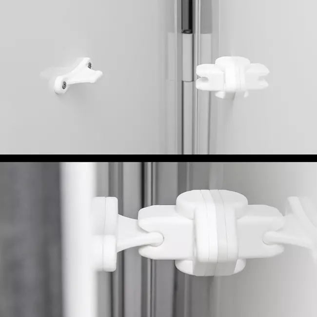 ProPlus Deurvanger scharnierend - 2-delig - wit - veelzijdige montage