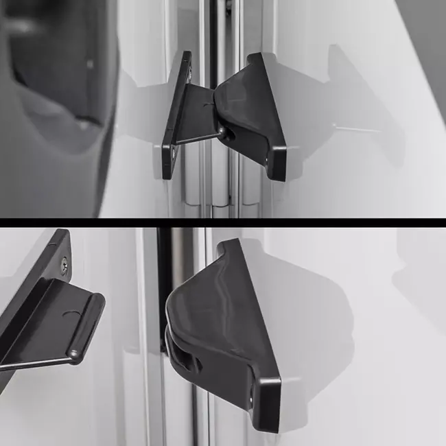 ProPlus Onderzijde deurvanger - zwart - voor caravan en camper - windbestendig - PP materiaal