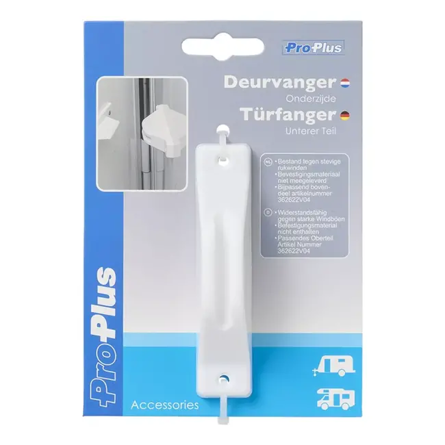 ProPlus Onderzijde deurvanger - Weerbestendig - Voor caravan en camper - Wit