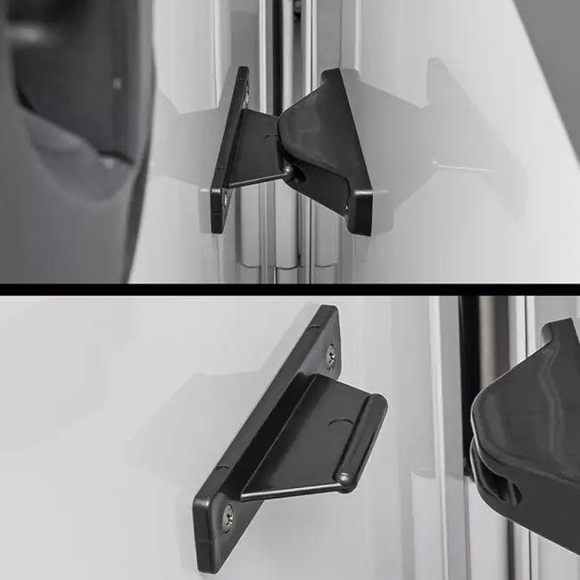 ProPlus Deurvanger zwart - Windbestendig - Voor caravan en camper - PP materiaal