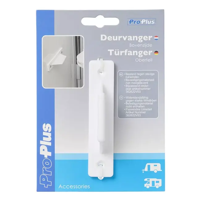 ProPlus Deurvanger bovenzijde - windbestendig - wit - voor caravan/camper