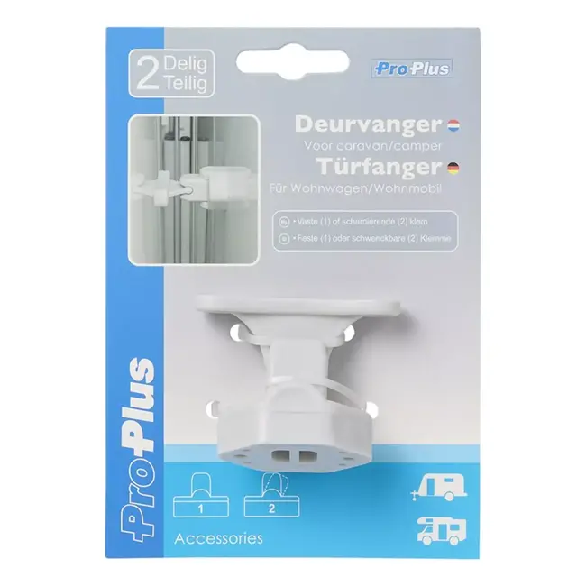 ProPlus Deurvanger caravan/camper - scharnierend - grijs - eenvoudig te monteren