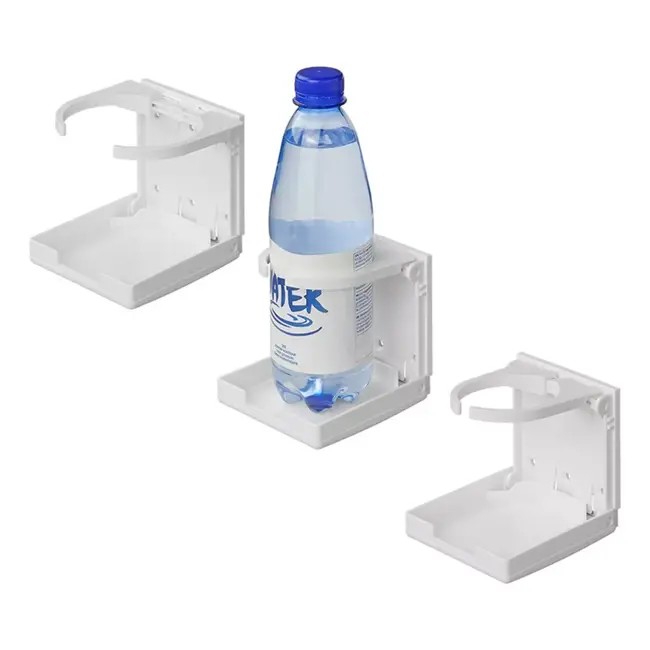 ProPlus Verstelbare en inklapbare bekerhouder - wit - ABS + staal - voor auto of camper