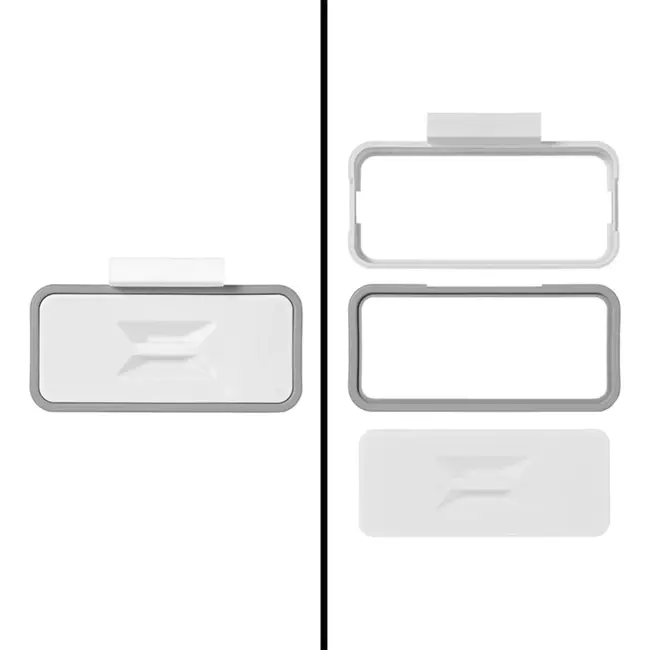 ProPlus Vuilniszakhouder met deksel - Deurbevestiging - Compact - Wit/Grijs