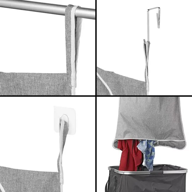 ProPlus Opvouwbare waszak met handige haken - 80 x 65 cm