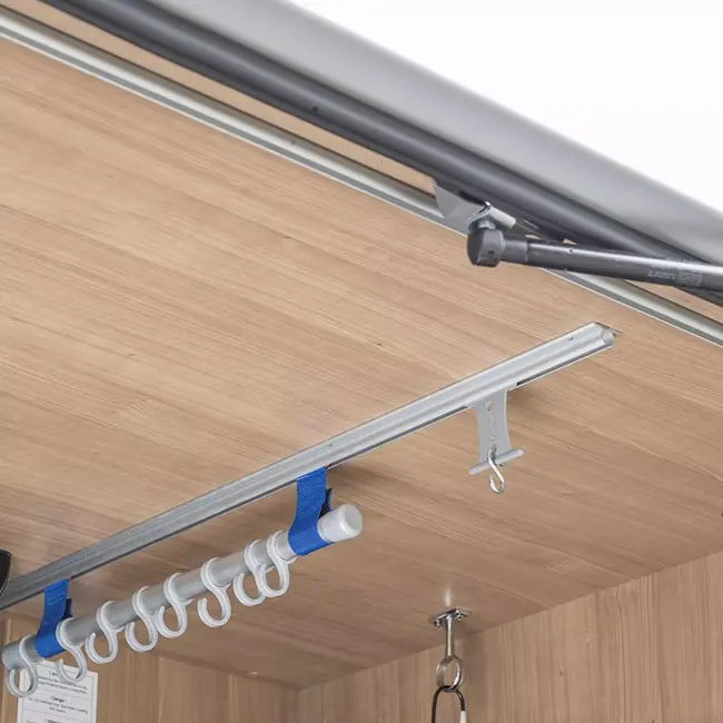 ProPlus Zelfklevende aluminium tentrail set - 90° hoek - 120 cm - 3 stuks