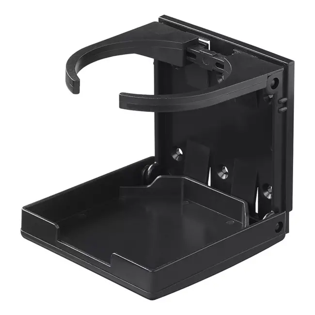 ProPlus Verstelbare en inklapbare bekerhouder - zwart - compact ontwerp