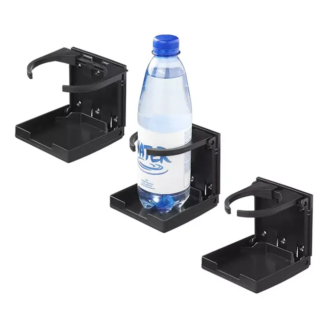 ProPlus Verstelbare en inklapbare bekerhouder - zwart - compact ontwerp