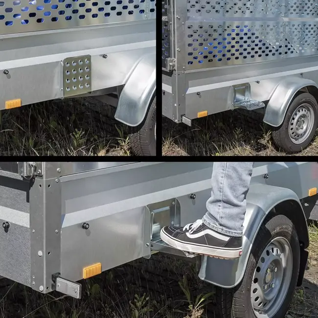 ProPlus Inklapbare opstap voor trailer - verzinkt staal - 195 x 175 mm - draagkracht 150 kg