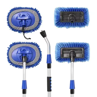 ProPlus Telescopische wasborstel - 3D kop - Chenille microvezel - 130-190 cm - Aluminium steel ProPlus Telescopische wasborstel - 3D kop - Chenille microvezel - 130-190 cm - Aluminium steel